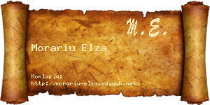 Morariu Elza névjegykártya